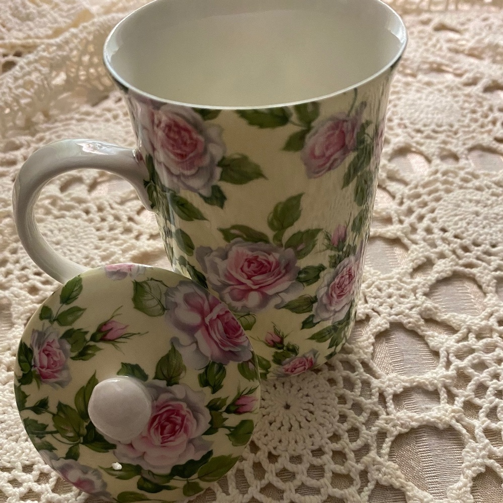 Staffordshire Royal Patrician Tea Cup with top Fine China